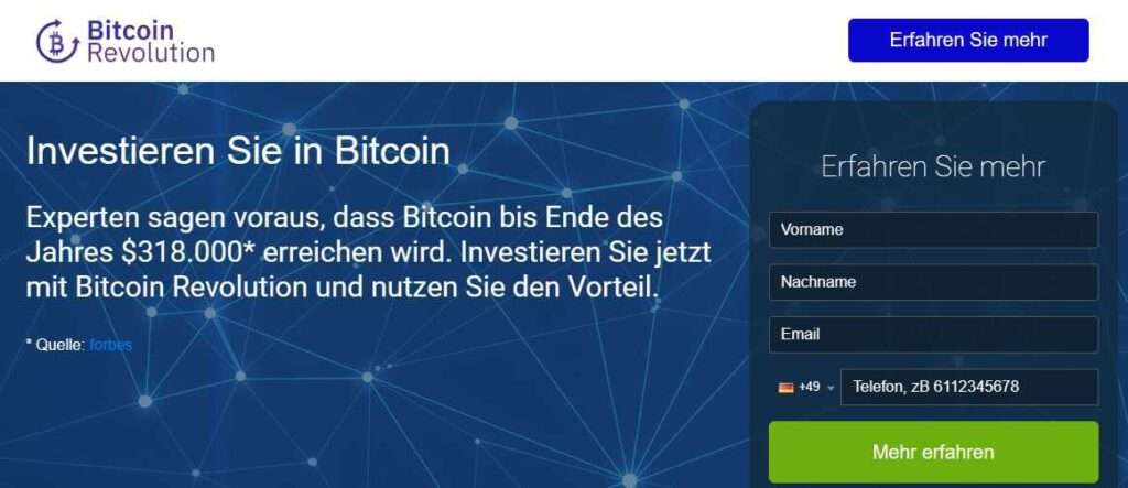 Bitcoin Revolution Anmeldung