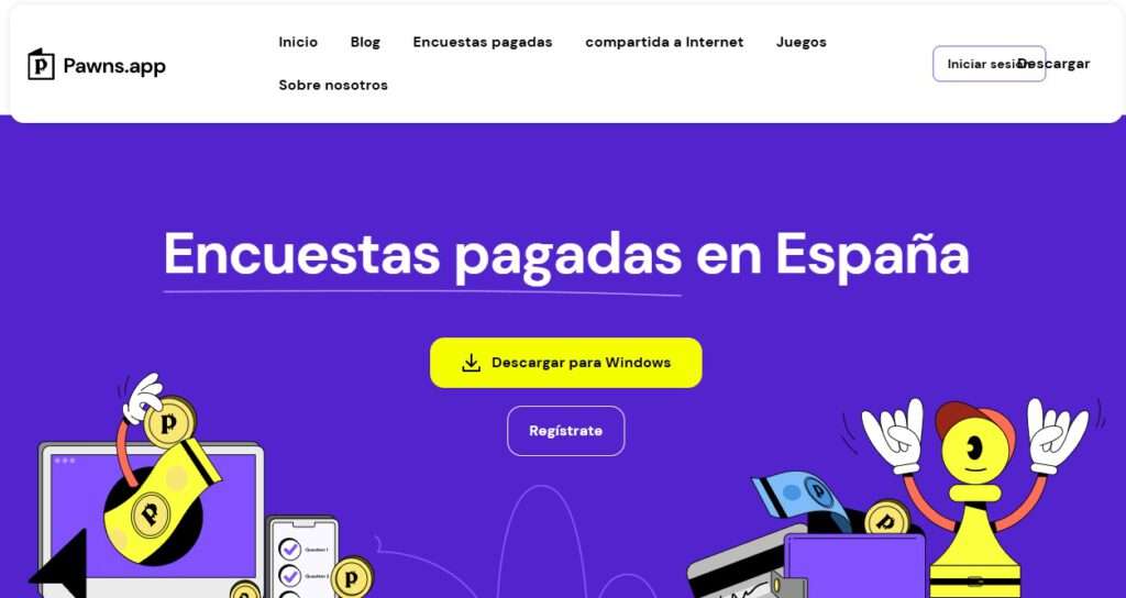 Encuestas en línea en Pawns.app